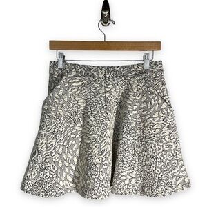 4 for $20 SALE! Topshop Textured Animal Print Mini Skirt, Grey/Silver, Size 6